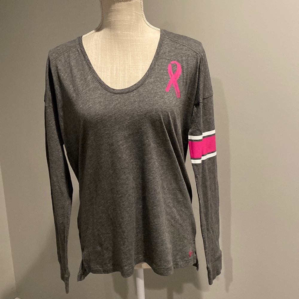 Under Amour Breast Cancer Awareness Long Sleeve T-Shirt. Size: S